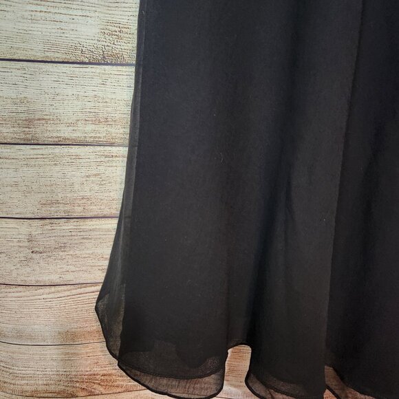 VINTAGE Laurence Kazar Dress Women's 2X Black Beaded Sequin A Line Evening Midi - Picture 14 of 16